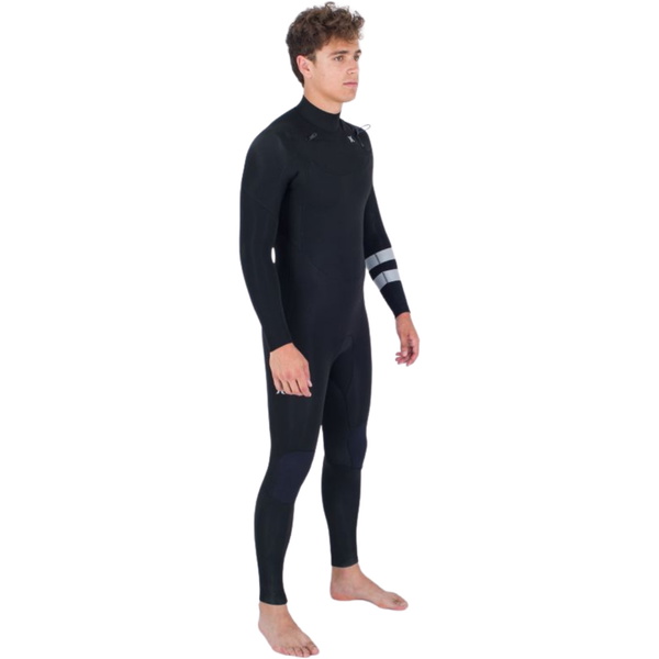 2026 Hurley Heren Advant 3/2mm Borst Ritssluiting Wetsuit MFS0013322 - Black